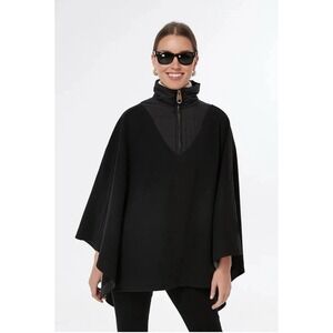 Tuckernuck Black High-Neck Poncho | One Size